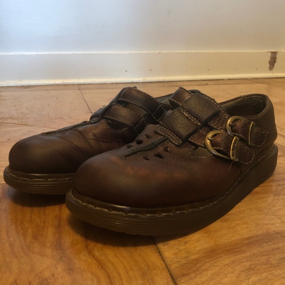 Vintage Dr.Martens mule clog brown leather - Picture 2 of 4